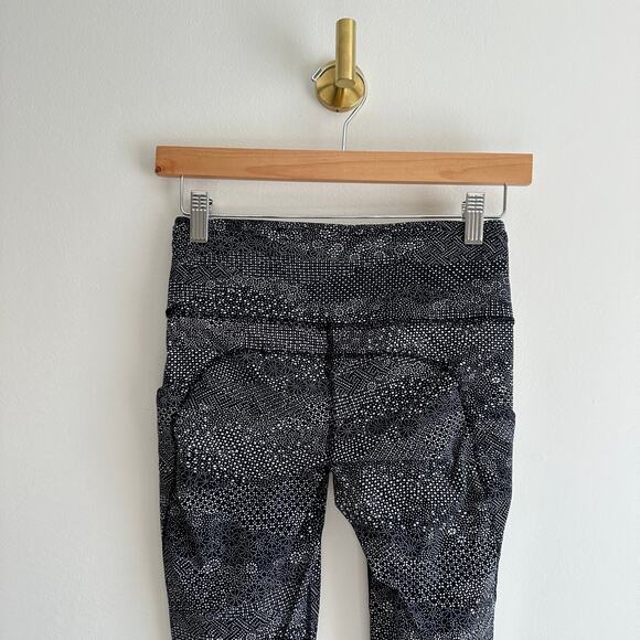 Lululemon Fast & Free 7/8 Tight II *Nulux 25" Meisai White Black 4 - Picture 7 of 10